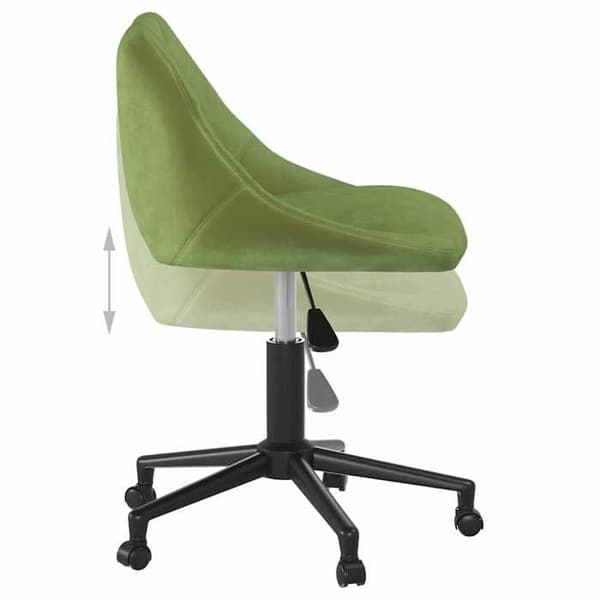 Maison Exclusive - Snurrstol för kontor Ljusgrön Sammet