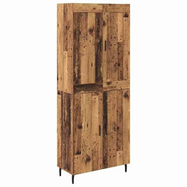 Buffé hög - EXKLUSIVT HUS - 2 delar - Ingenjörsträ - Brun - 69,5x34x180 cm
