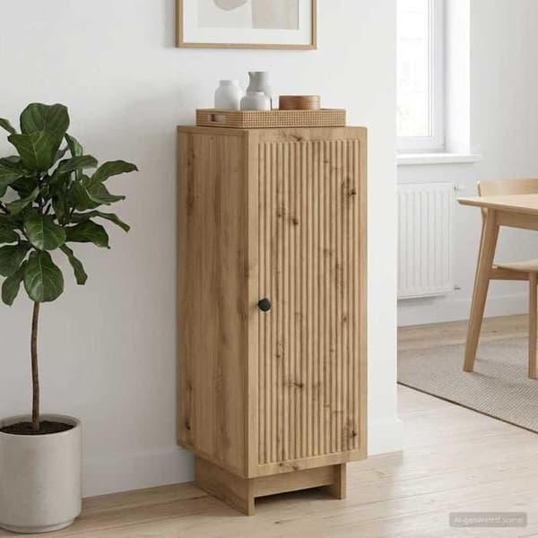 Maison Exclusive - Buffé Ek hantverk 33 x 34,5 x 90 cm Ingenjörsträ