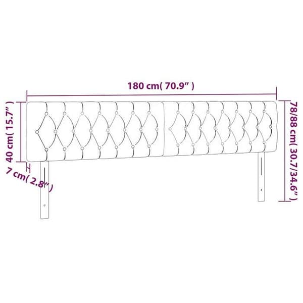Maison Exclusive - Tummansiniset päätylevyt 180 x 7 x 78/88 cm Sametti Mörkblå