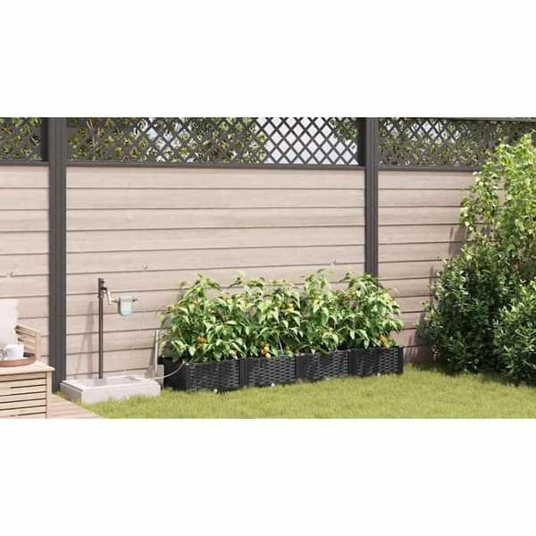 Maison Exclusive - Havekrukke 4 stk Sort 160 x 40 x 22 cm PP
