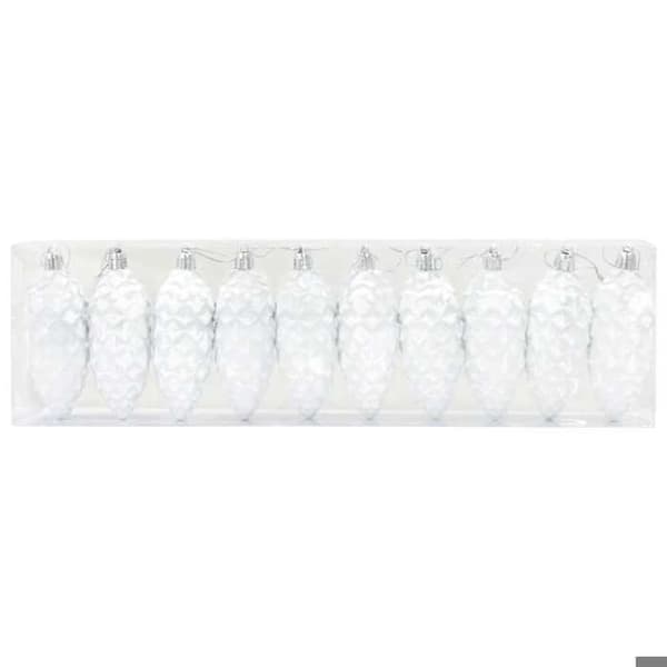 Maison Exclusive - Juldekoration 40 st Vit 4 x 9 cm Plast Vit