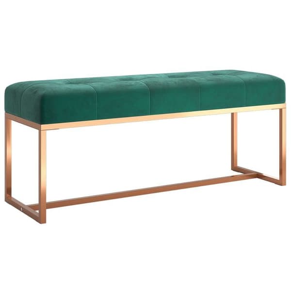 Maison Exclusive - Tummanvihreä penkki 110x36x45 cm Sametti