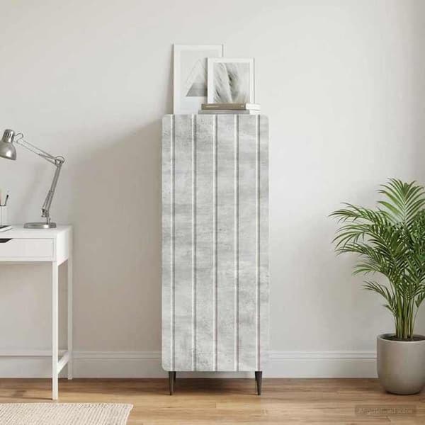 Maison Exclusive - Buffé Grå betong 34,5 x 33 x 92 cm Ingenjörsträ