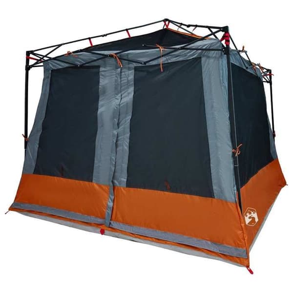 Maison Exclusive - Sæt af 2 campingtelte til 5 personer i grå og orange
