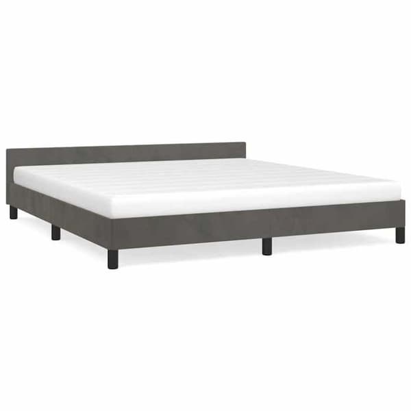 Maison Exclusive - Sängram utan madrass mörkgrå 180x200 cm sammet