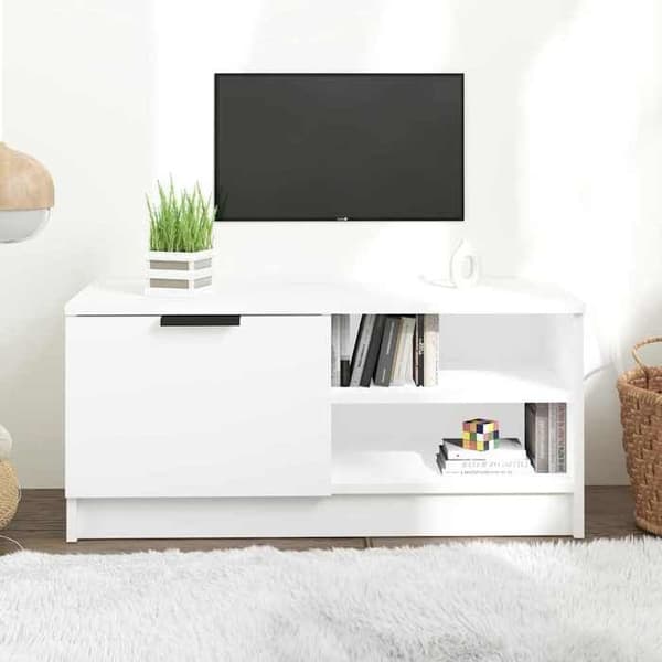 Maison Exclusive - TV-möbel Vit 80x35x36,5 cm Ingenjörsträ