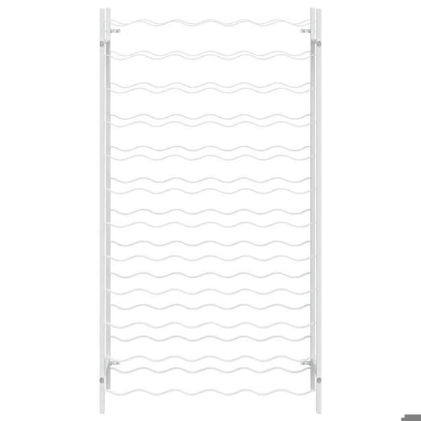 Maison Exclusive - Flaskeholder til 72 flasker Hvid Metal Vit