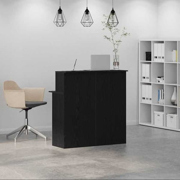 Maison Exclusive - Sort receptionsbord 100x50x103,5 cm i ingeniørtræ