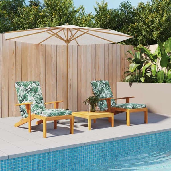 Maison Exclusive - Stolar med lång rygg, 2-pack, bladmotiv