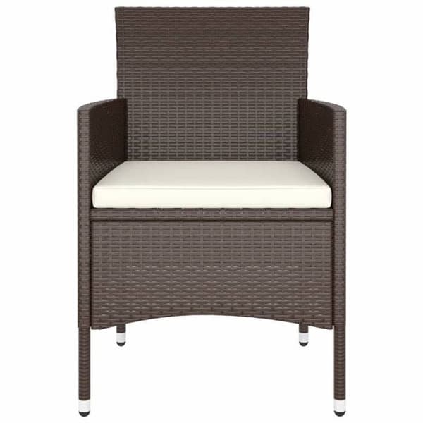 Maison Exclusive - Trädgårdsset 5 delar Flätad resin Brun