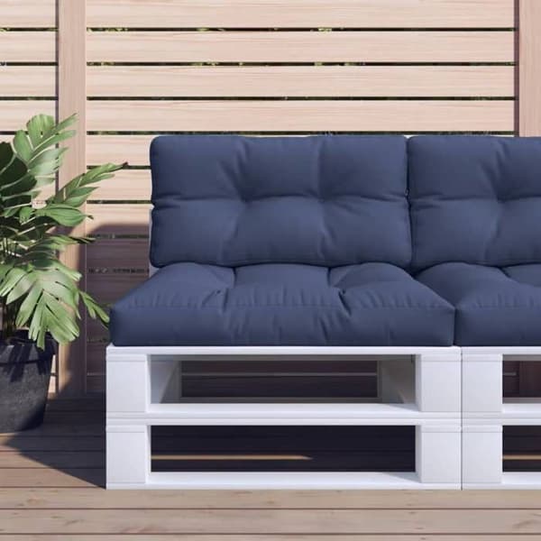 Maison Exclusive - Pallet puder sæt af 2 marineblå stof