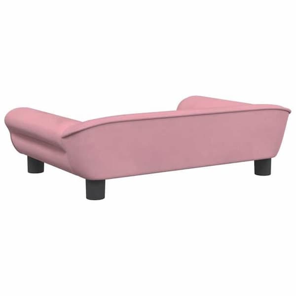 Maison Exclusive - Hundsäng rosa 70x48x22 cm sammet rosa