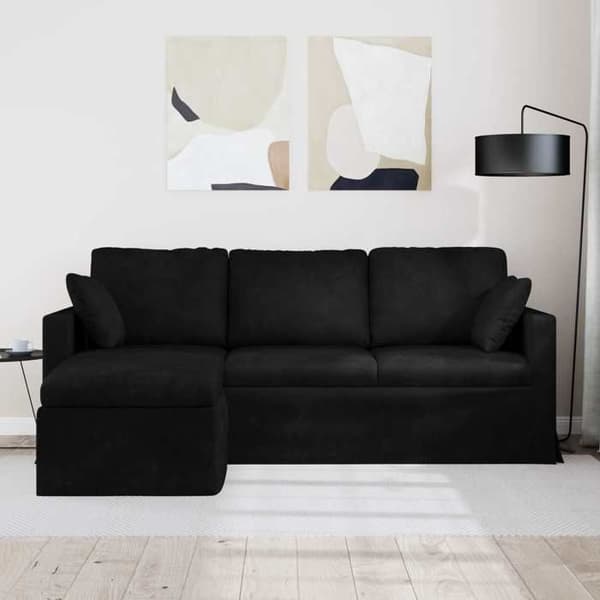 Maison Exclusive - Sort Sofa 198 x 134 x 80 cm Velour