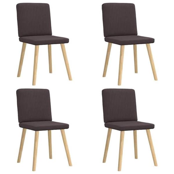 Maison Exclusive - Matstolar set om 4 mörkbrun tyg