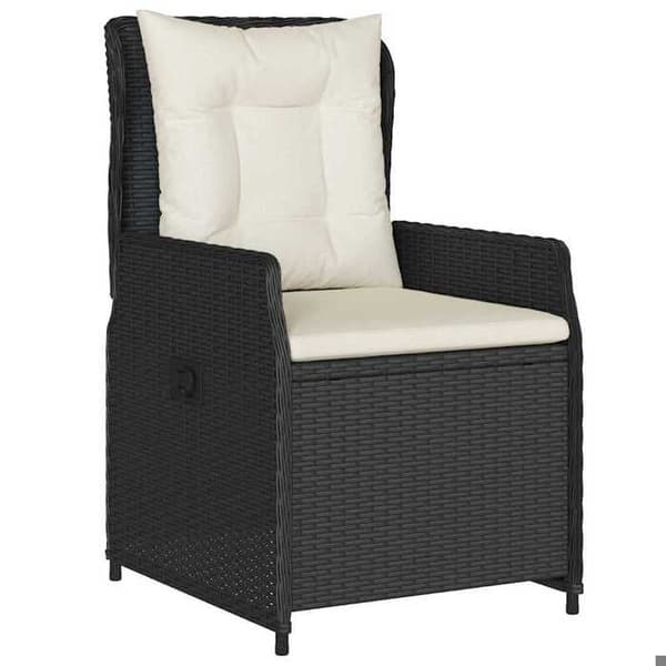 Maison Exclusive - 9 pc have spisebordssæt i sort polyrotin Svart