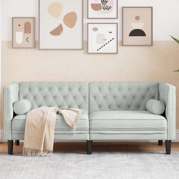 Maison Exclusive - Lys grå sofa 174 x 74,5 x 70,5 cm Velour