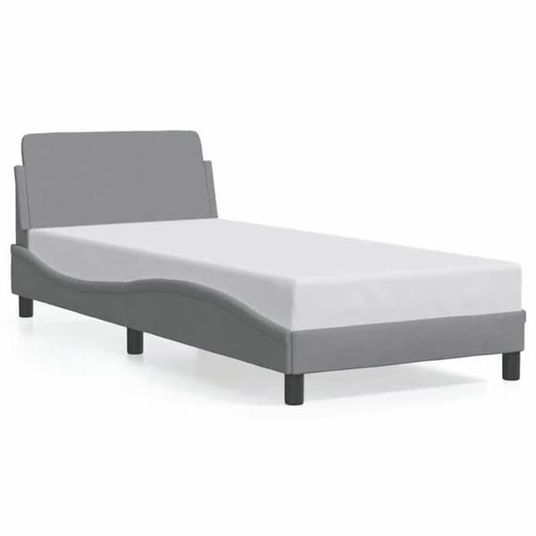 Maison Exclusive - Dover-harmaa sänkykehys 90x190 cm kangas ljusgrått