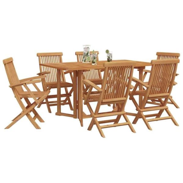 Maison Exclusive - 7 pc spisebordssæt til haven Brun brun