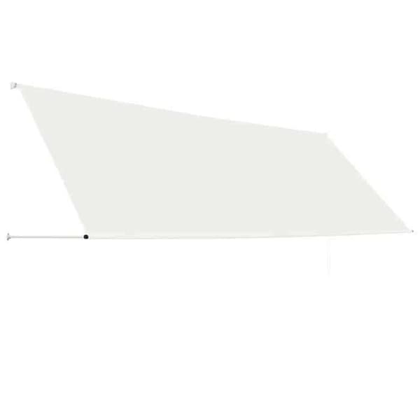 Fällbart tak - Exklusivt hus - 400 x 150 cm - Kräm - Stålram, polyesterduk 180 g/m² Grädde