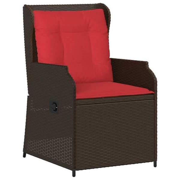 Maison Exclusive - Trädgårdsbänk 2 st Brun polyrotin