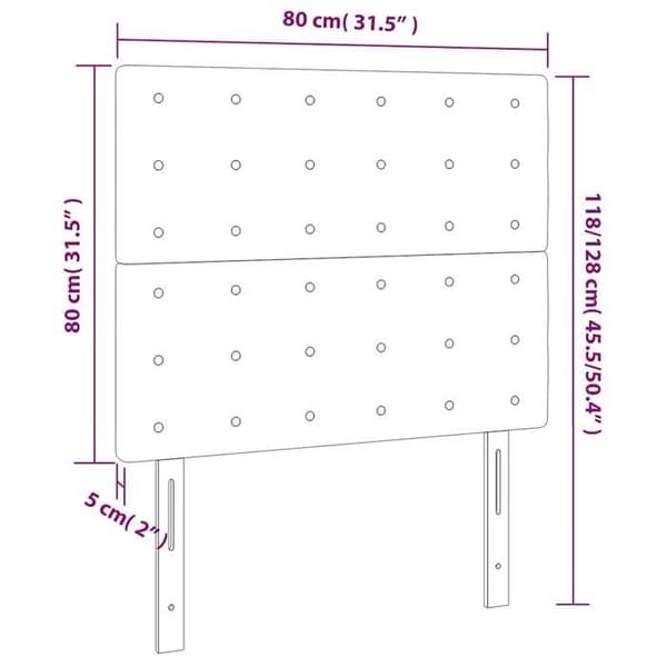 Maison Exclusive - LED Hovedgærde Cappuccino 80x5x118/128 cm Similæder