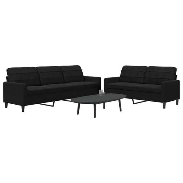 Maison Exclusive - Sæt af 2 sofaer med puder i sort velour