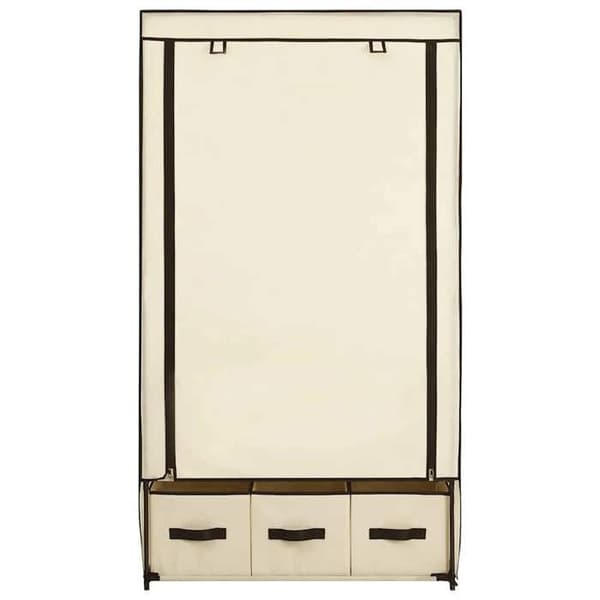 Maison Exclusive - Kermavaatekaappi 87 x 49 x 159 cm Kangas Grädde