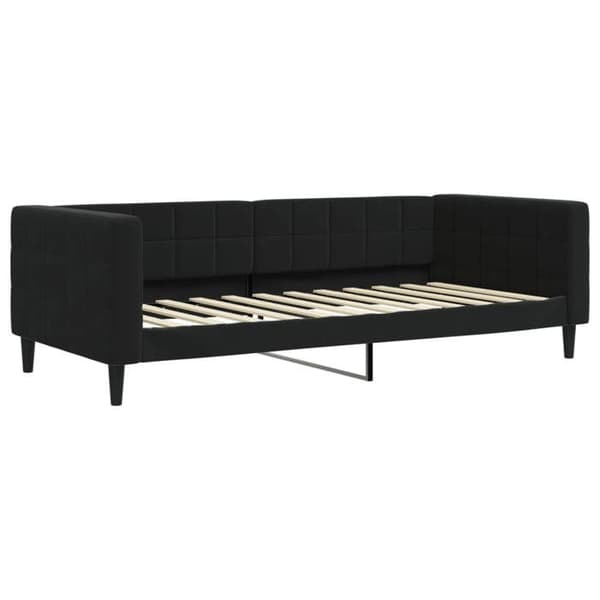 Päivävuode - MAISON EXCLUSIVE - Maison Exclusive - vuodesohva - 2 laatikkoa - musta sametti 90x200 cm Svart