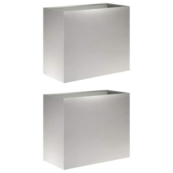 Maison Exclusive - Trädgårdskrukor 2 st Silver 60 x 30 x 40 cm