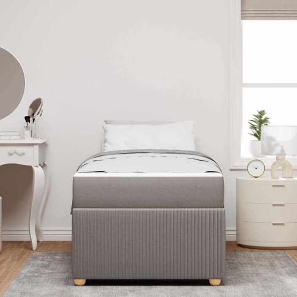 Maison Exclusive - Sängram Taupe 100 x 200 cm tyg Mol