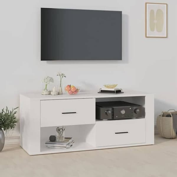 Maison Exclusive - TV-möbel Vit 100x35x40 cm Ingenjörsträ Vit