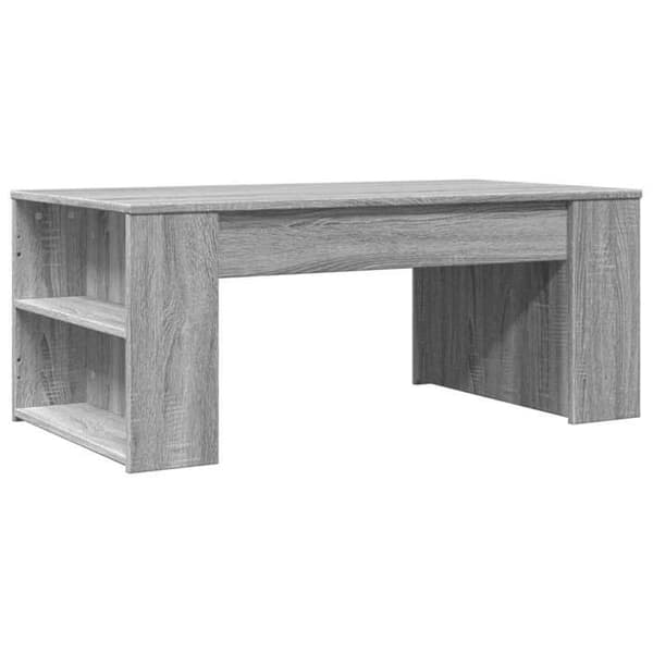 Bord - EKSKLUSIV HUS - 102 x 55 x 42 cm - Sonoma grå - Ingeniørtræ - Stort opbevaring sonoma grå