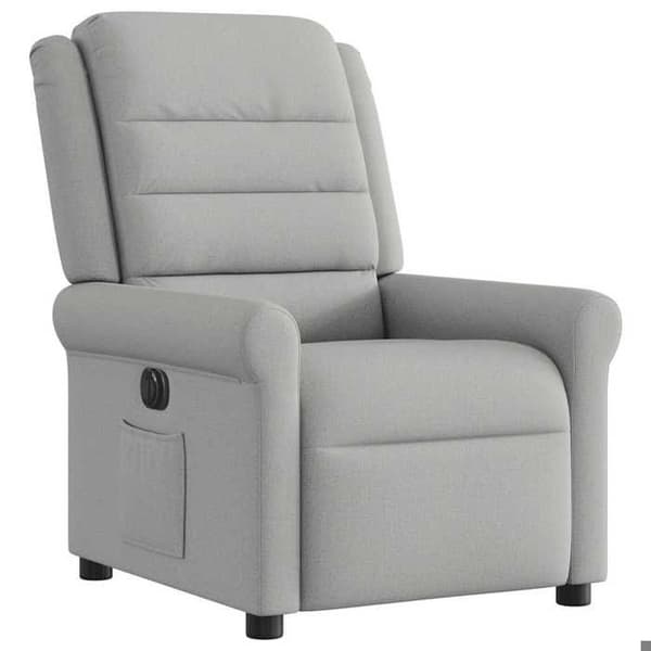 Maison Exclusive - Elektrisk recliner i lysegrå stof