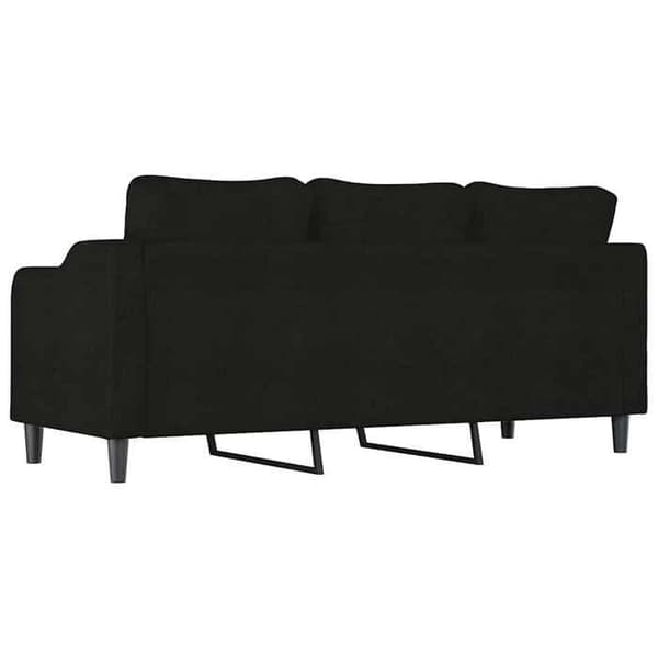 Maison Exclusive - Musta 3-paikkainen sohva 180 cm Kangas