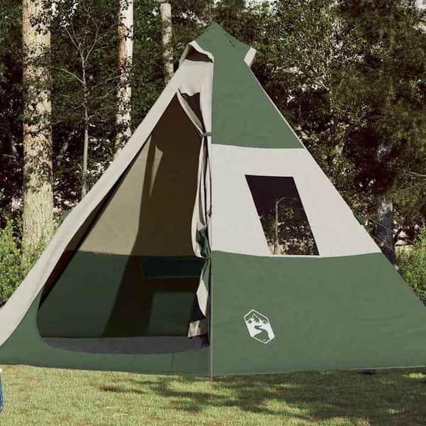 Maison Exclusive - Vihreä vedenpitävä tipi-teltta 7 hengelle