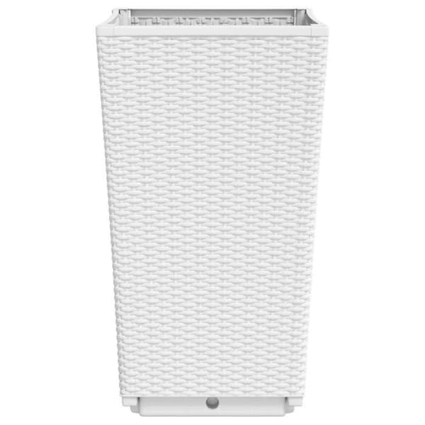 Maison Exclusive - Blomlådor 2 st vit 32,5x32,5x57 cm polypropen