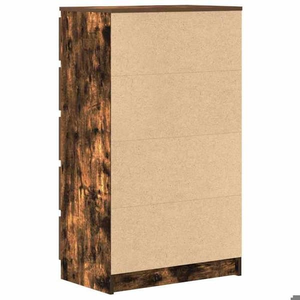 Maison Exclusive - Kommode Røget eg 60x36x103 cm Ingeniørtræ