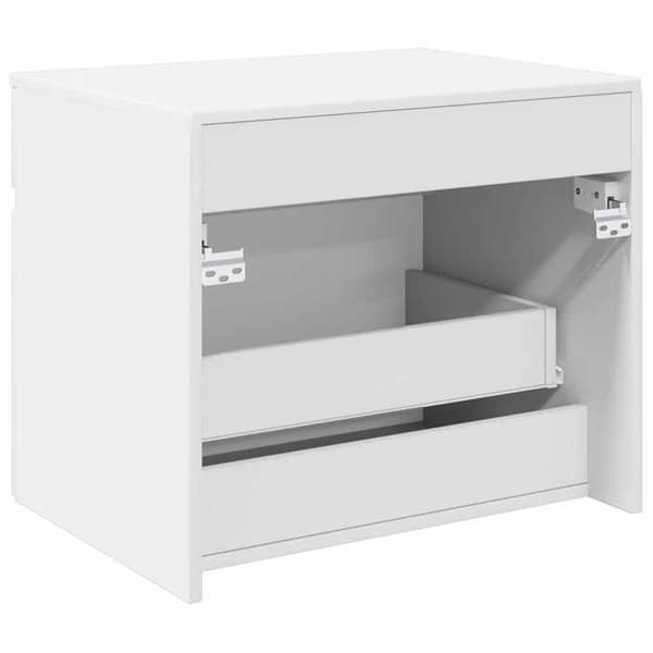 Maison Exclusive - Väggmonterad Badrumsskåp Vit Glansig 59 x 44,5 x 50 cm