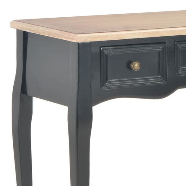 Maison Exclusive - Konsolbord og sminkebord med 3 skuffer Sort Svart