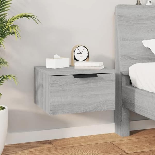 Maison Exclusive - Väggmonterad sängbord Sonoma grå 34x30x20 cm Sonoma grå