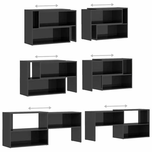 Maison Exclusive - TV-möbel Grå glans 149x30x52 cm Ingenjörsträ Grå