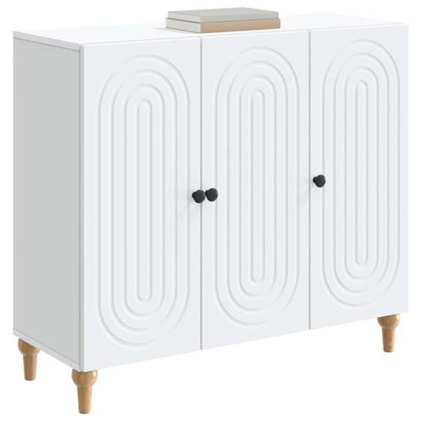 Maison Exclusive - Buffé Vit 89 x 34,5 x 80 cm Ingenjörsträ