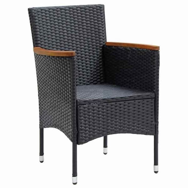 Maison Exclusive - Have spisebordssæt 5 stk Sort