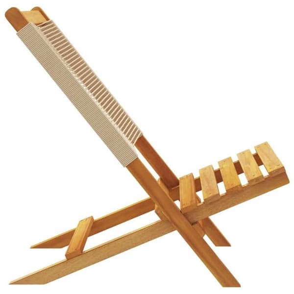 Havestole - EKSKLUSIVT HUS - Sæt af 2 - Akacietræ - Polypropylen - Sammenklappelige beige