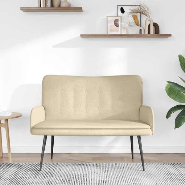 Maison Exclusive - Sofa 2 pladser Creme 115 x 61 x 87 cm Stof
