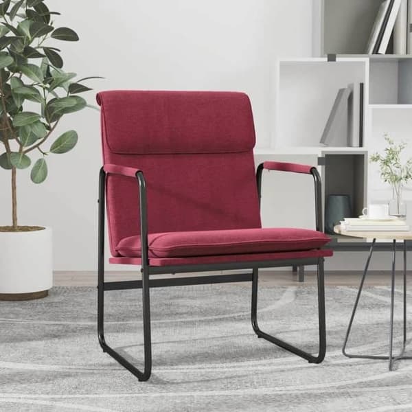 Maison Exclusive - Lang stol Rød bordeaux 55x64x80 cm Stof