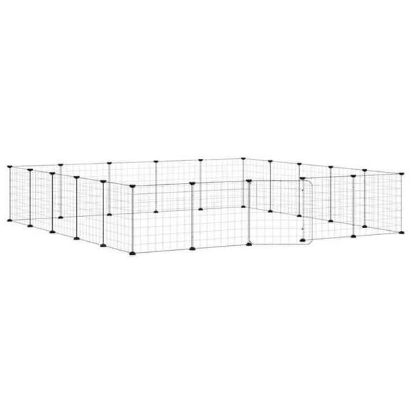 Kæde til dyr - Eksklusivt hus - 20 paneler 35x35 cm - Pulverlakeret stål - Sort