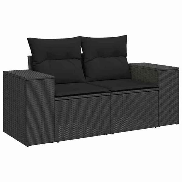 Maison Exclusive - 9 stk. have-sofa sæt i sort polyrotin Svart
