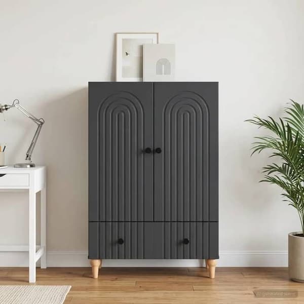 Maison Exclusive - Buffet Sort 66 x 34,5 x 95 cm Ingeniørtræ